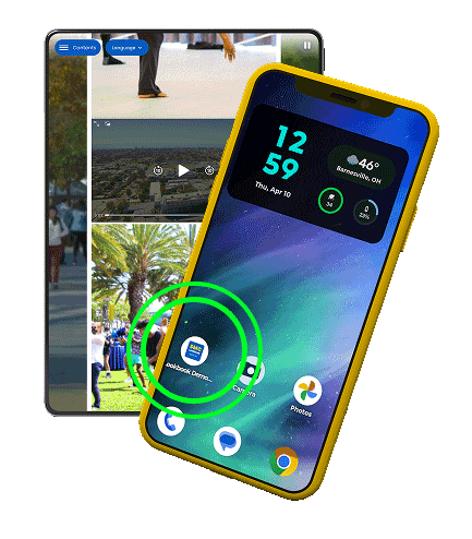 PWA download shown on mobile interface