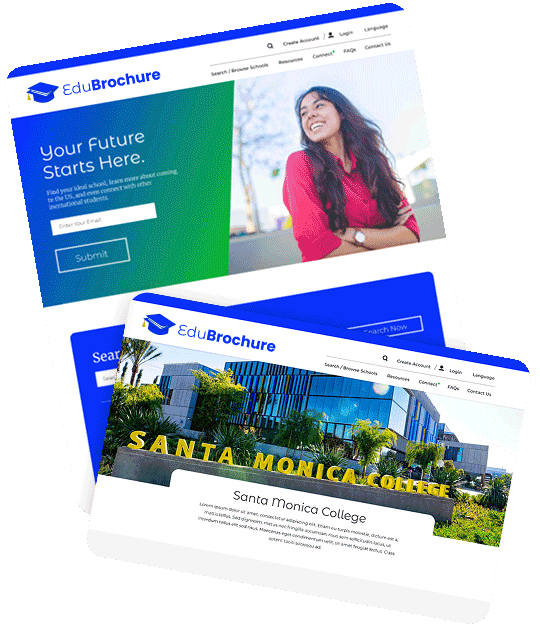 Example images of recruitment website