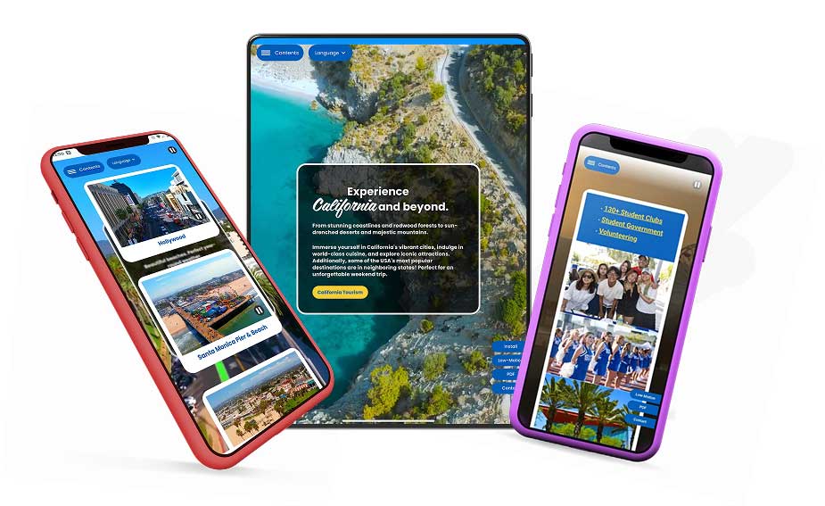 mobile and tablet trio showing LookBook examples